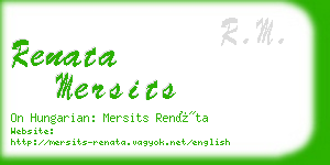 renata mersits business card